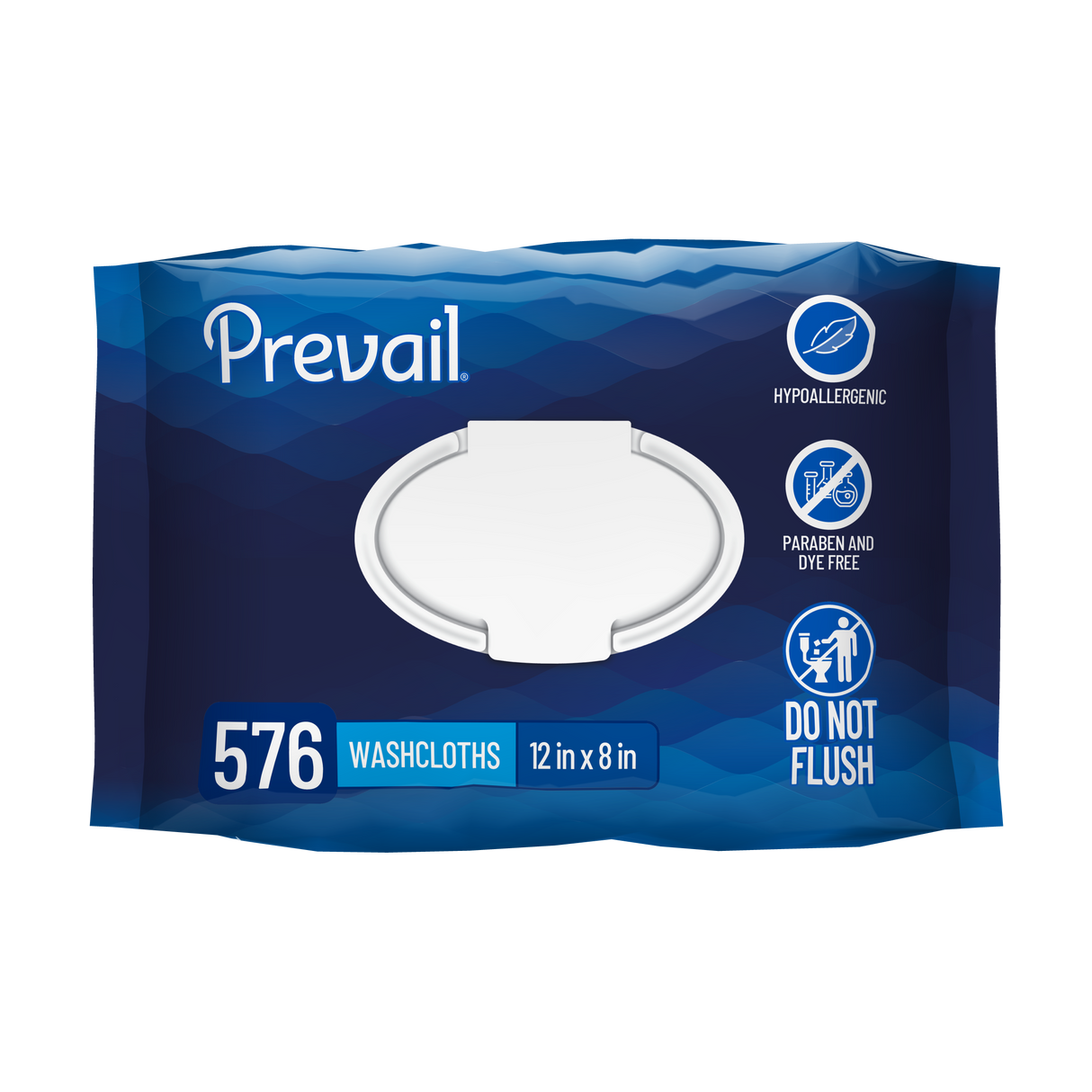Prevail Adult Washcloths Soft-pack with pull-open-lid
