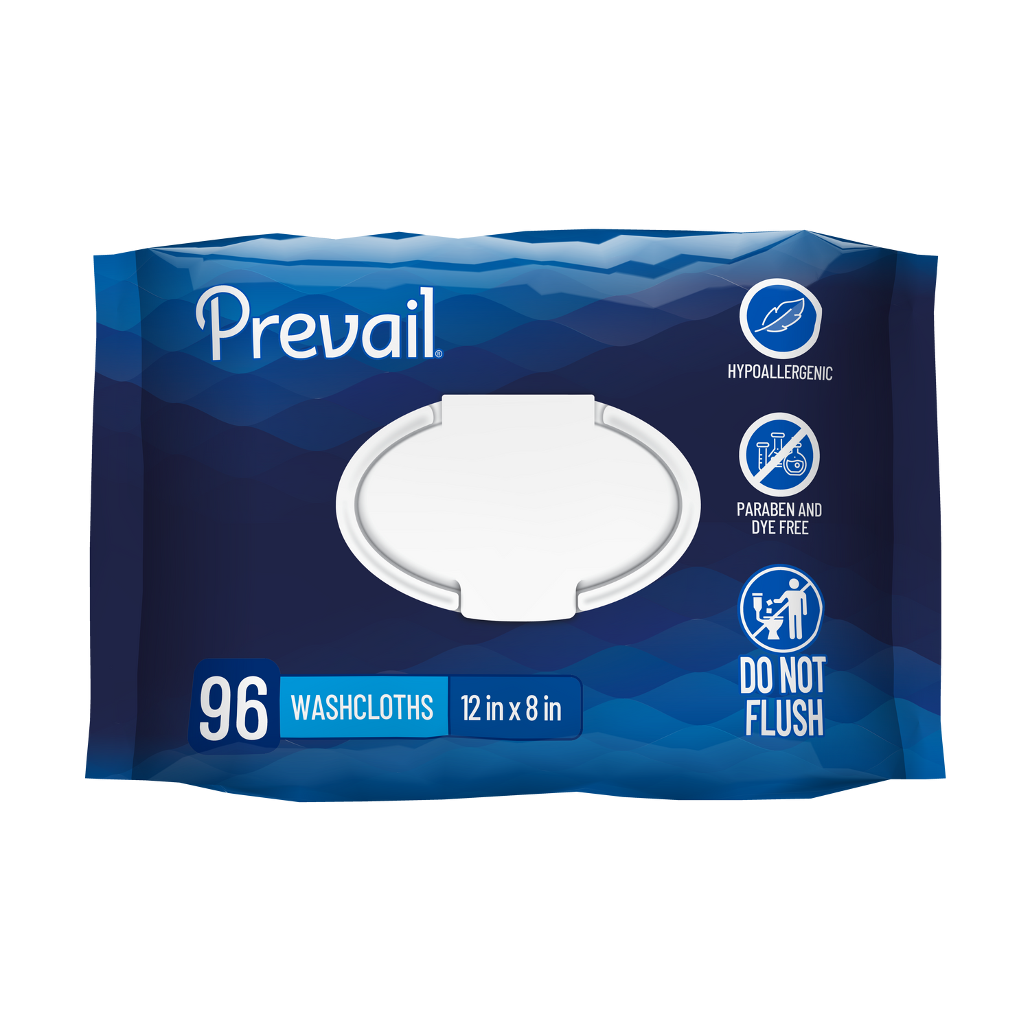 Prevail Adult Washcloths Soft-pack with pull-open-lid