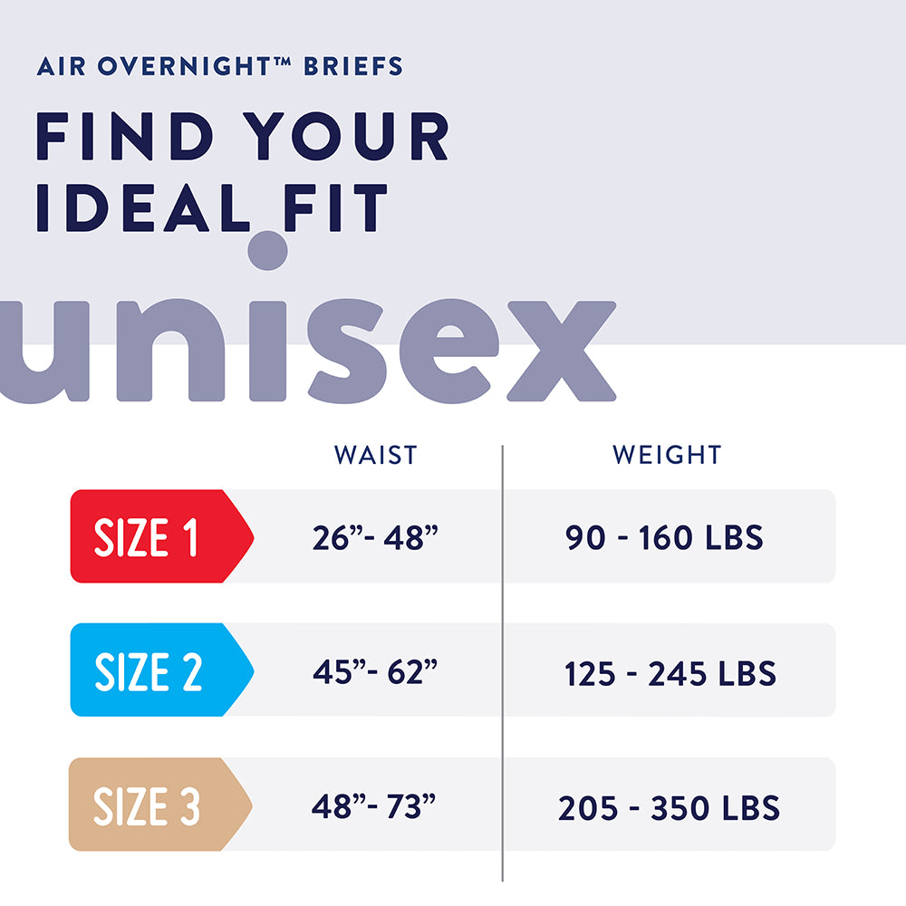 Prevail Air Overnight Incontinence Adult Brief, Size 2, Large