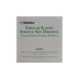 Box of ReliaMed tubular elastic stretch net dressing, non-sterile wound care product.