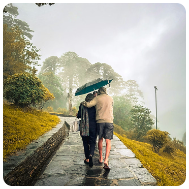 People walking together outdoors