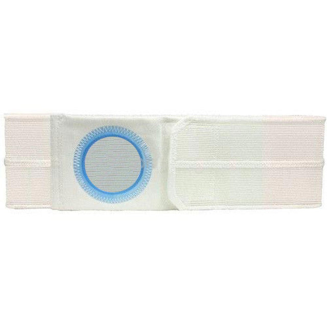 6" Right, White, Regular Elastic, Flat Panel Belt, Prolapse Flap, Large, 3-1/4" Opening Placed 1" From Bottom