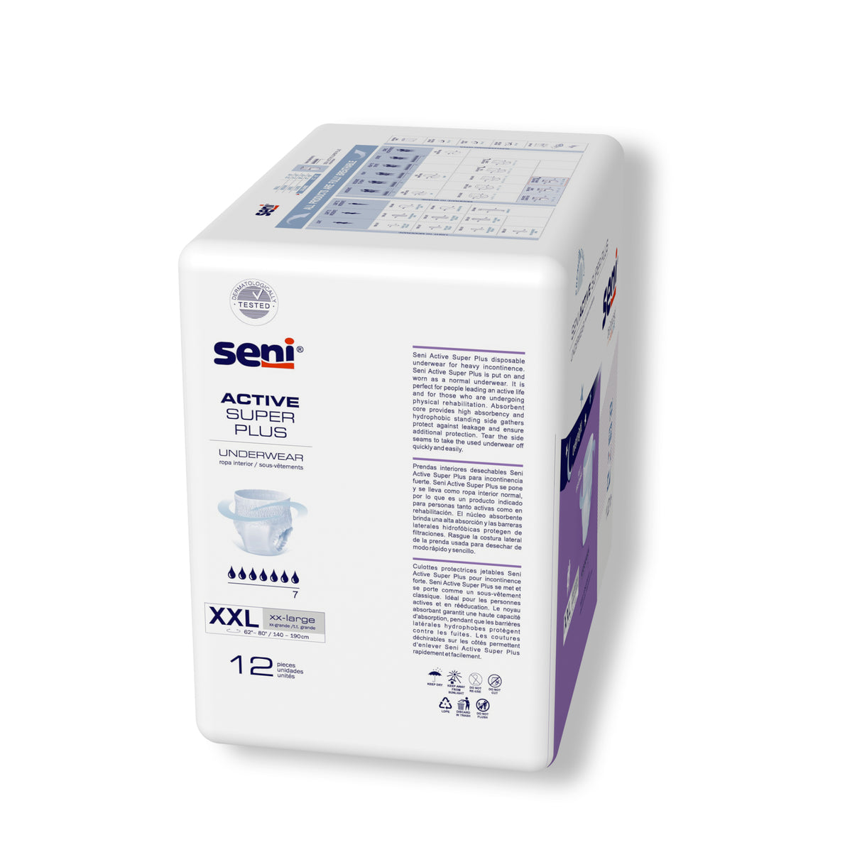 SENI ACTIVE SUPER PLUS PULL UP UNDERWEAR XX-LARGE- 62"-80"