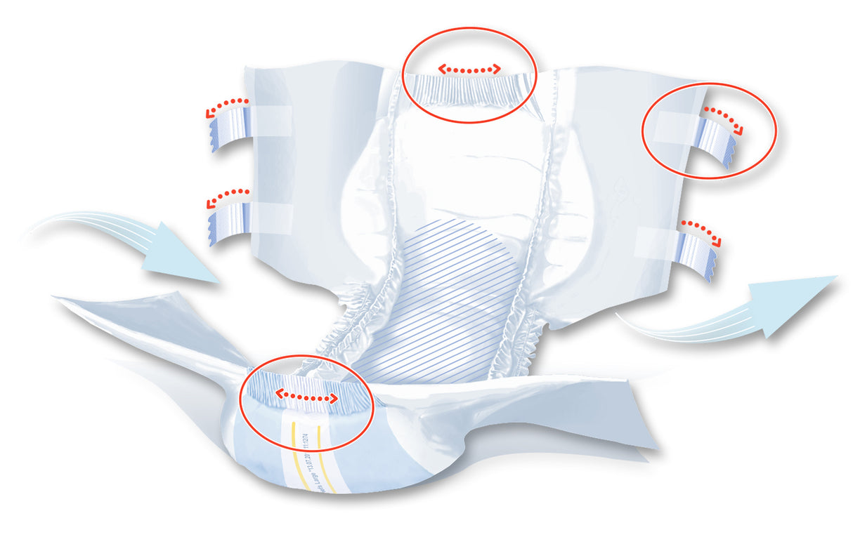 Unisex Adult Incontinence Brief Seni® Super Plus Large Disposable Heavy Absorbency- 45"-59"