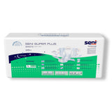 Unisex Adult Incontinence Brief Seni® Super Plus Large Disposable Heavy Absorbency-  45"-59"