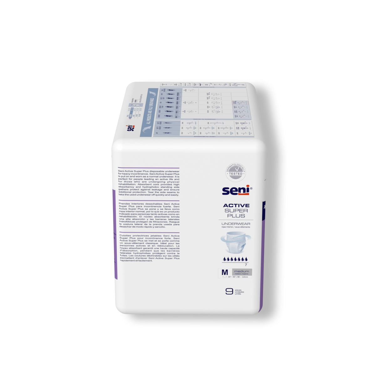 Seni Active Super Plus Pull-on Underwear, Medium, 9 Count - 31" - 43"