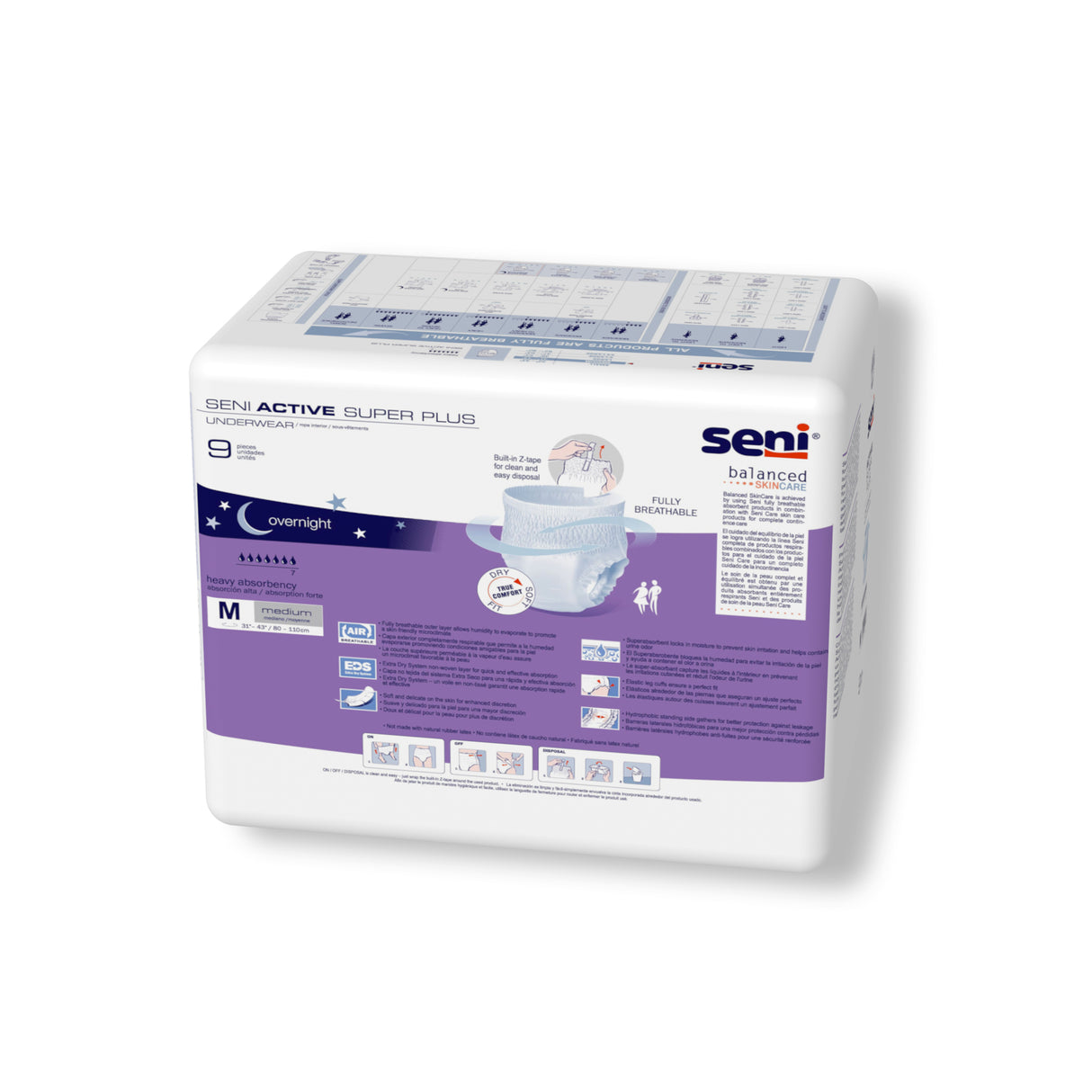 SENI ACTIVE SUPER PLUS PULL UP UNDERWEAR MEDIUM- 31"-43"