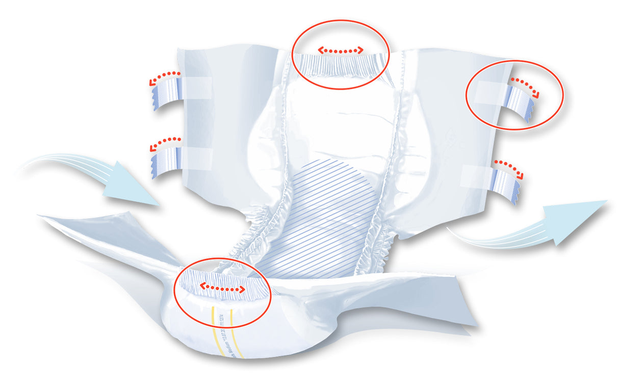 Unisex Adult Incontinence Brief Seni® Super Plus Medium Disposable Heavy Absorbency- 30"-43"