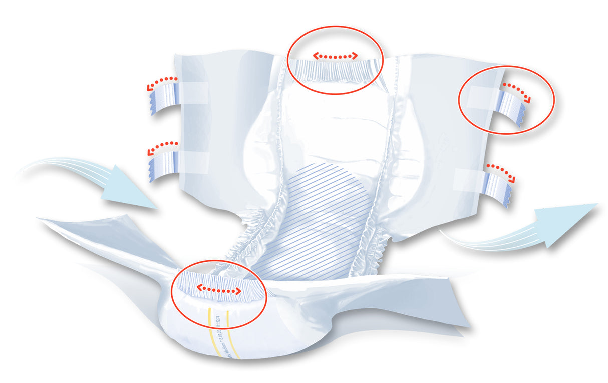 Unisex Adult Incontinence Brief Seni® Super Plus Medium Disposable Heavy Absorbency- 30"-43"