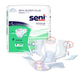Unisex Adult Incontinence Brief Seni® Super Plus Regular Disposable Heavy Absorbency- 40"-50"