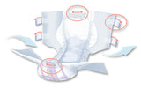 Unisex Adult Incontinence Brief Seni® Super Quatro Regular Disposable Heavy Absorbency- 40"-50"