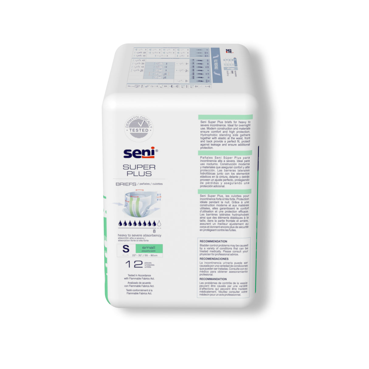 Unisex Adult Incontinence Brief Seni® Super Plus Small Disposable Heavy Absorbency- 22"-31"