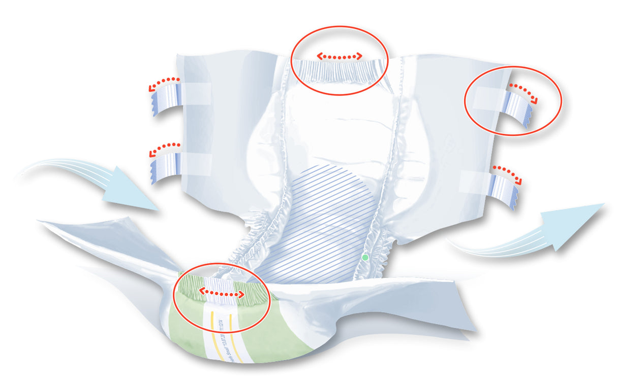 Unisex Adult Incontinence Brief Seni® Super Plus Small Disposable Heavy Absorbency- 22"-31"