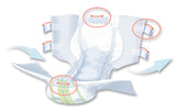Unisex Adult Incontinence Brief Seni® Super Quatro Small Disposable Heavy Absorbency- 22"-31"