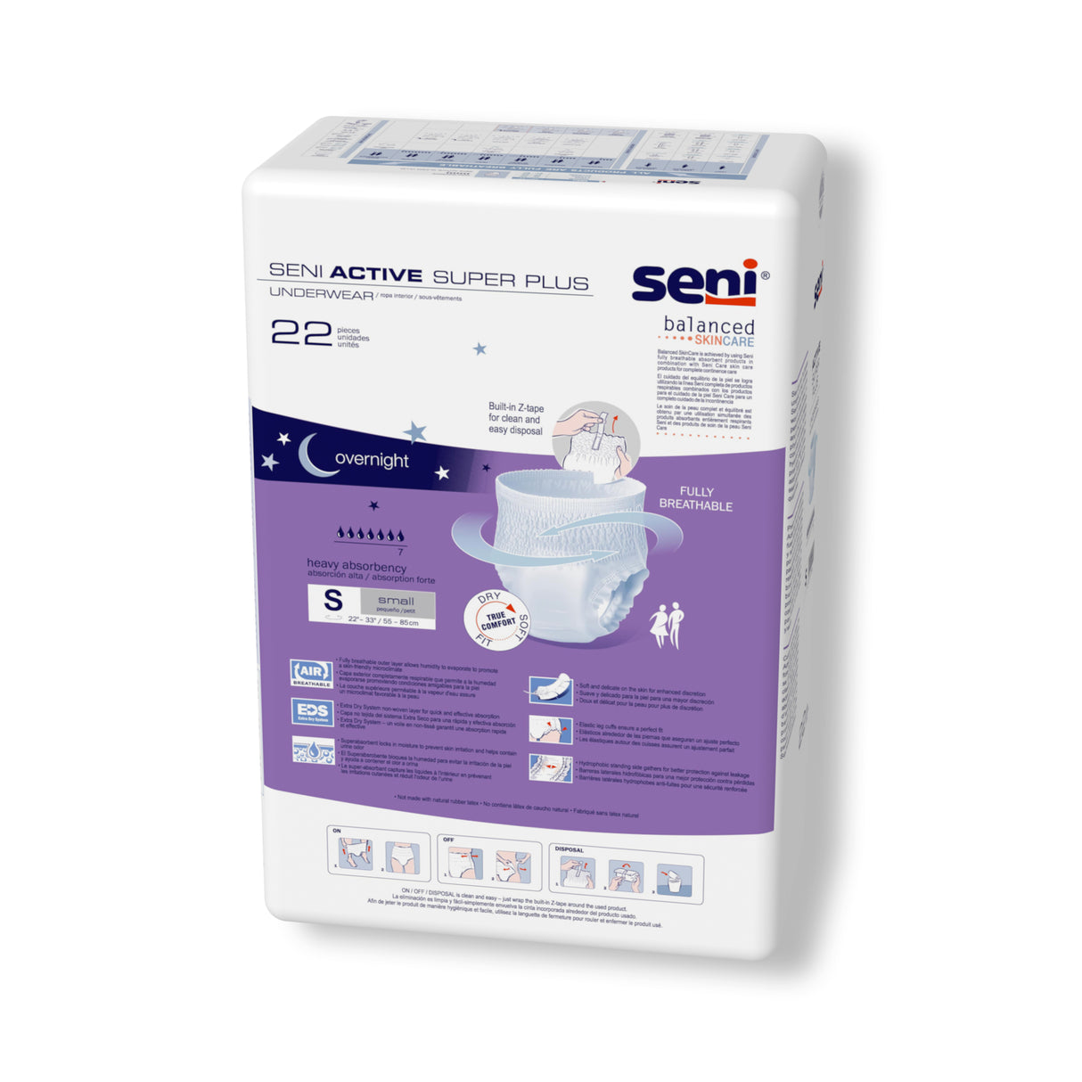 SENI ACTIVE SUPER PLUS PULL UP UNDERWEAR SMALL- 22"-33"