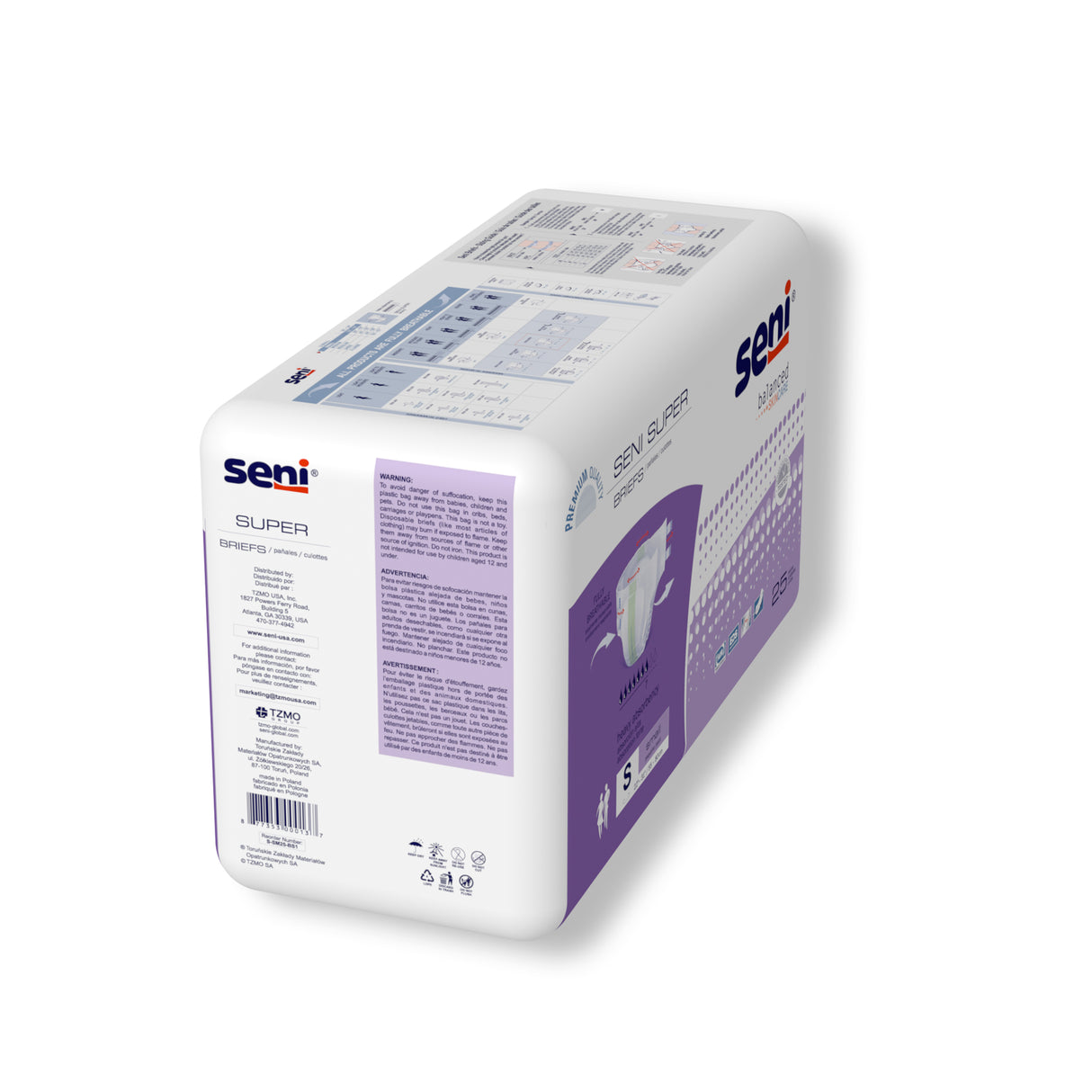 Unisex Adult Incontinence Brief Seni® Super Small Disposable Heavy Absorbency- 22"-31"