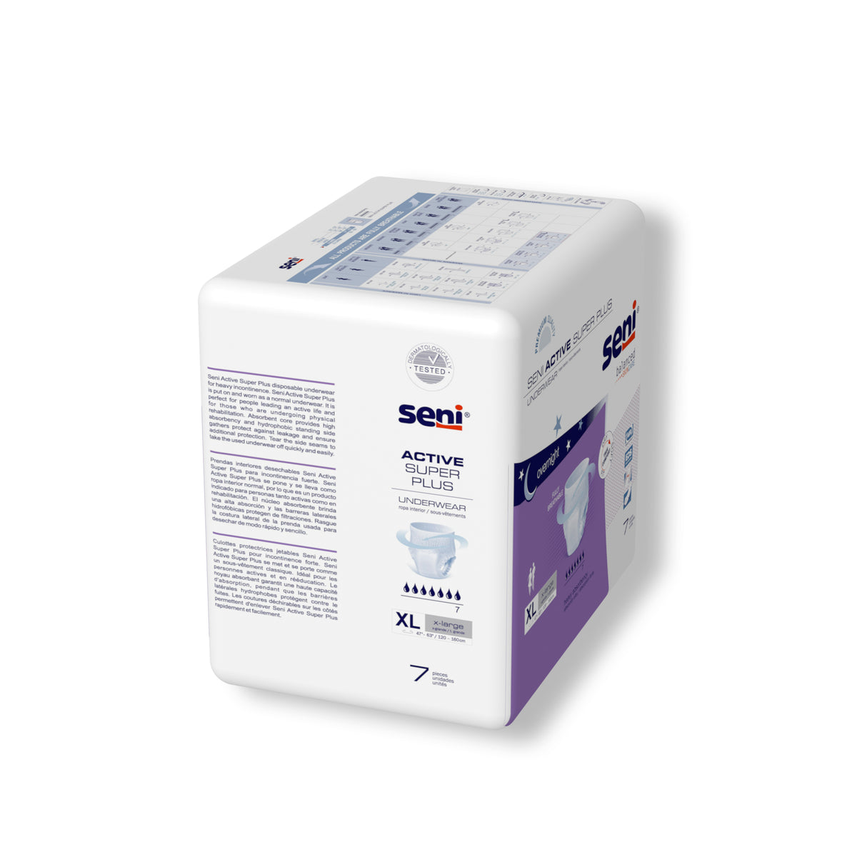 Seni Active Super Plus Pull-on Underwear, Extra Large, 7 Count - 47" - 63"