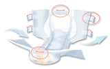 Unisex Adult Incontinence Brief Seni® Super Quatro Disposable Heavy Absorbency X-Large- 55"-67"