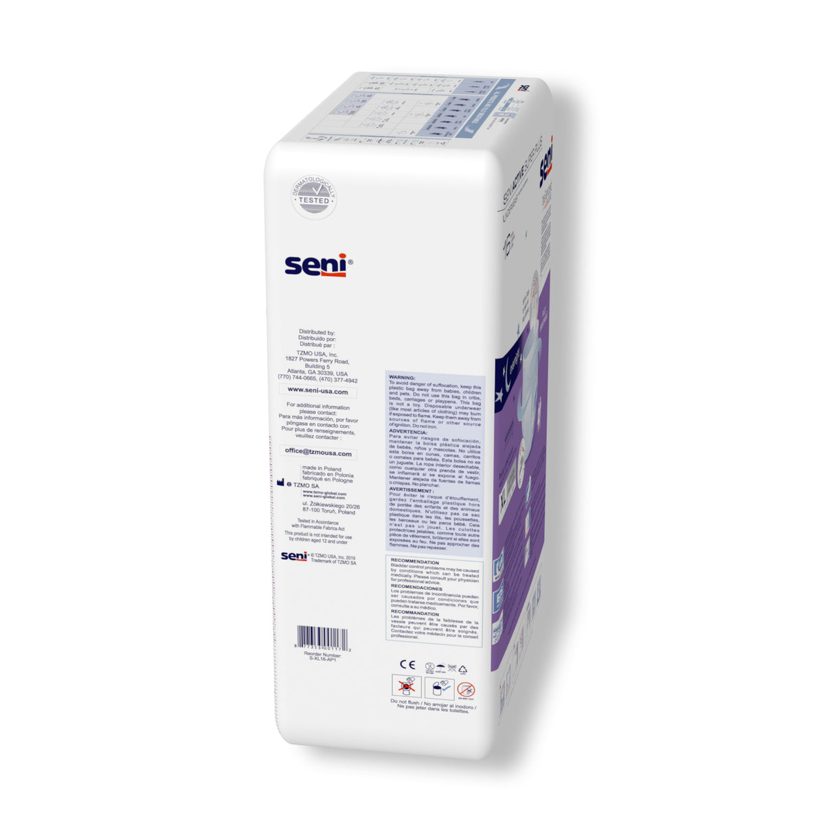 Seni Active Super Plus Pull-on Underwear, X-large, 16 Count - 47" - 63"