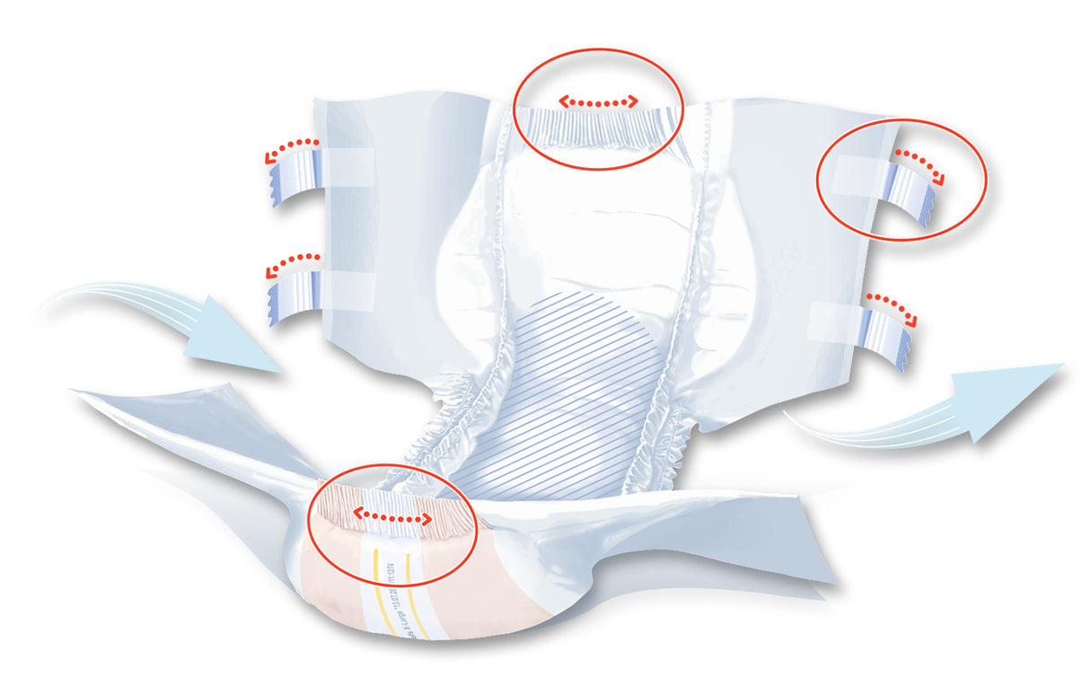 Unisex Adult Incontinence Brief Seni® Super Plus X-Large Disposable Heavy Absorbency- 55"-67"