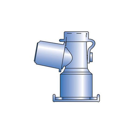 Medical connector adapter with angled tube for IV or medication delivery systems