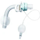 Silver tracheostomy tube with cuff and inflation line for respiratory care