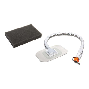 Medical wound dressing kit with foam pad and adhesive wound interface for home care