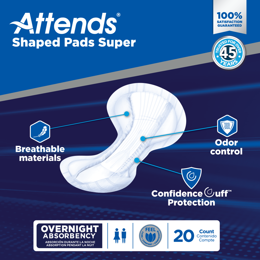 Attends Shaped Pads Super
