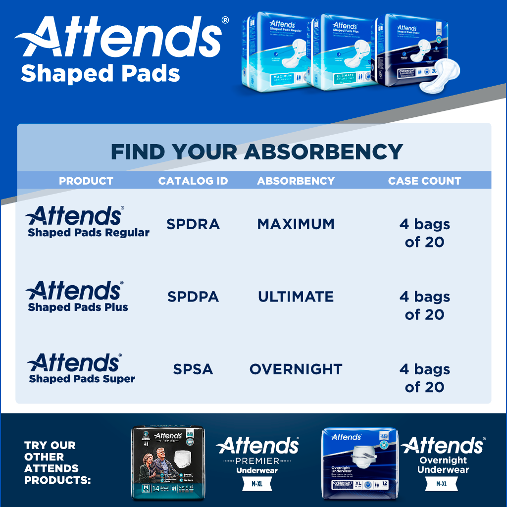 Attends Shaped Pads Super