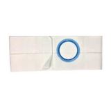 White medical filter bag with blue circular ring, disposable home health supply