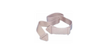 Adjustable beige elastic support strap for medical or orthopedic use on white background