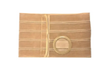 Beige abdominal support belt with ostomy pouch opening for medical supply needs