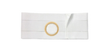 White ostomy belt with circular opening for medical supplies support