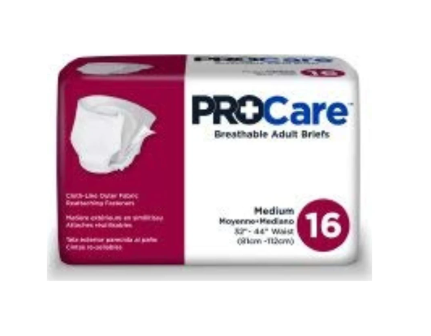 Procare Adult Brief, Tab Closure, Medium 32" - 44" , Heavy Absorbency  - Replaces: Fqcrb0121