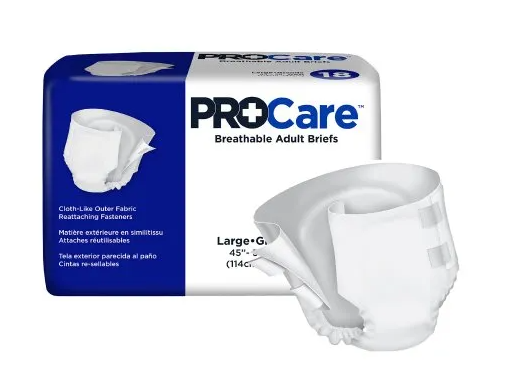 Procare Adult Brief, Tab Closure, Large 45" - 58", Heavy Absorbency - Replaces: Fqcrb0131