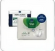 Adult incontinence pads in retail packaging, featuring Abri-Form and Slip Premium designs