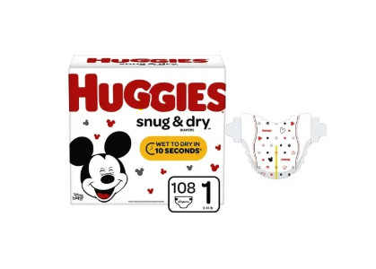 Huggies Snug And Dry Diapers, Size 1, Big Pack, 108 Count