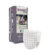 Bambo Dreamy night pants for girls size 4-7, medium, with package and product visible