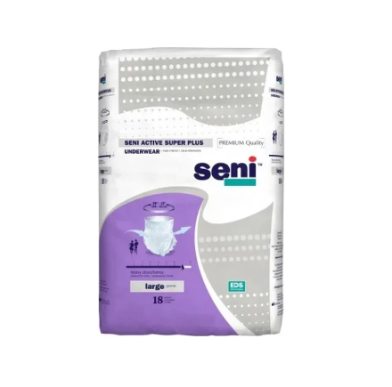 Seni Active Super Plus Pull-on Underwear, Large, 18 Count - 39" - 53"