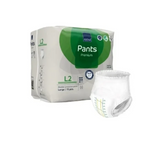 Adult incontinence pants, large size, with packaging and single pull-up disposable brief.