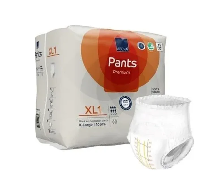 Abena Pants, Premium Adult Protective Underwear, Absorbency Level 1, Extra Large, 51" - 67" - Replaces: Rb41089