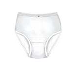 Adult incontinence underwear, white disposable brief for medical use, front view