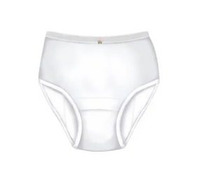Adult incontinence underwear, white disposable brief for medical use, front view