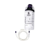 Vesco medical feeding bag with attached tube for enteral nutrition delivery