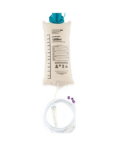 1200ml urine drainage bag with measurement markings and attached medical tubing