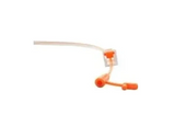Sterile medical catheter tube with orange connector for home healthcare