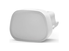 White medical device component with a rectangular face, shown on a plain background