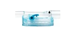 Clear and blue medical humidifier chamber for home respiratory equipment