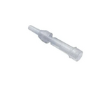Clear plastic medical tubing connector for home medical supplies