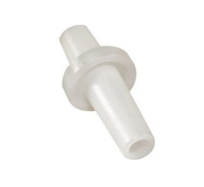White plastic medical tubing connector for home medical supplies